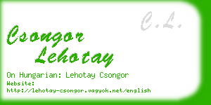 csongor lehotay business card
